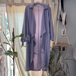 Draped open front trench coat ~never worn~